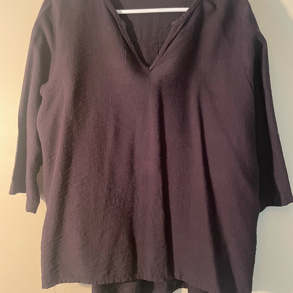 Christopher Calvin Elegant Black Women's Top